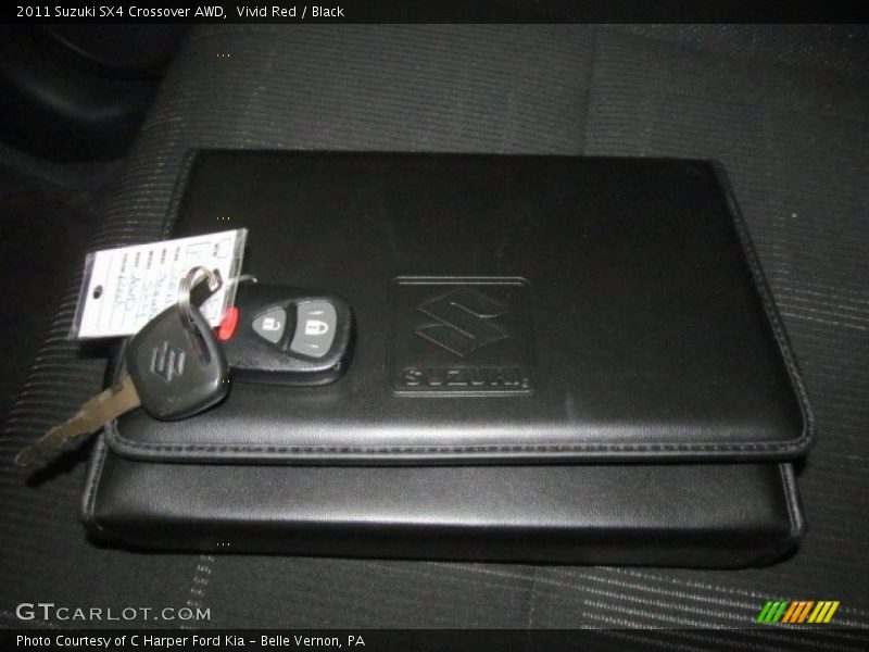 Vivid Red / Black 2011 Suzuki SX4 Crossover AWD