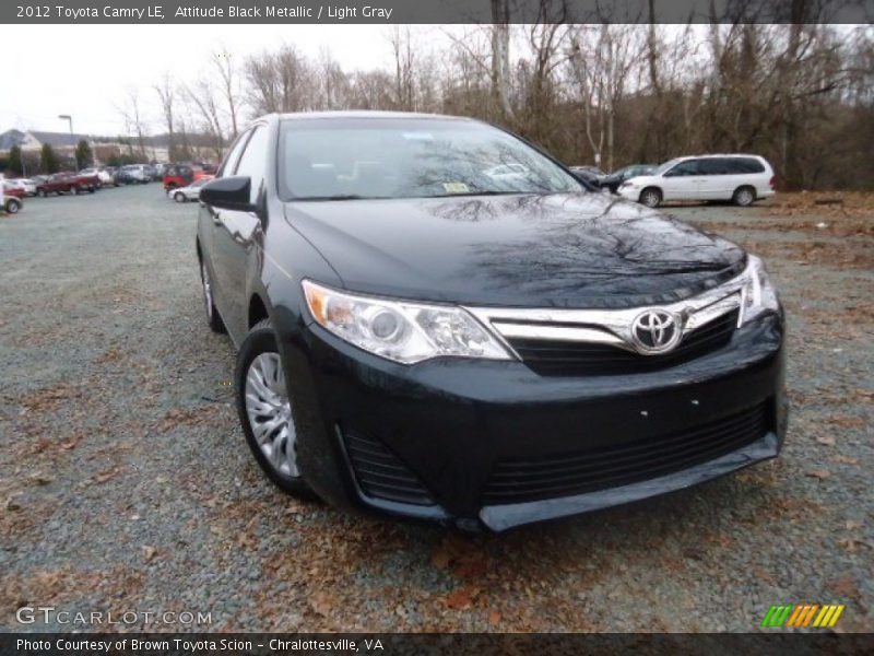 Attitude Black Metallic / Light Gray 2012 Toyota Camry LE