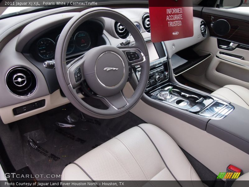 Polaris White / Cashew/Truffle 2011 Jaguar XJ XJL