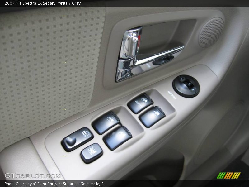 White / Gray 2007 Kia Spectra EX Sedan