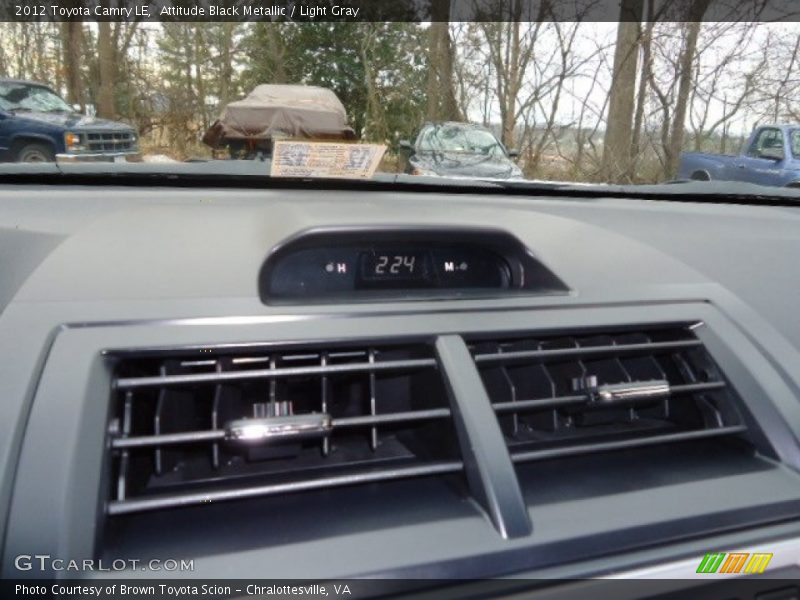 Attitude Black Metallic / Light Gray 2012 Toyota Camry LE