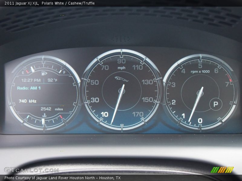 Polaris White / Cashew/Truffle 2011 Jaguar XJ XJL