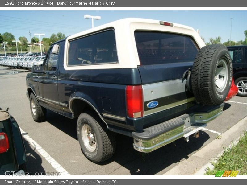 Dark Tourmaline Metallic / Grey 1992 Ford Bronco XLT 4x4