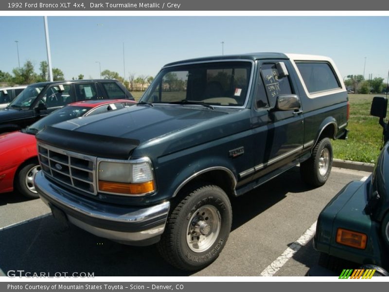 Dark Tourmaline Metallic / Grey 1992 Ford Bronco XLT 4x4