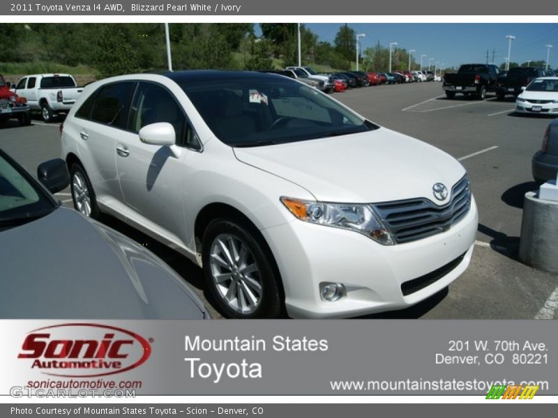 Blizzard Pearl White / Ivory 2011 Toyota Venza I4 AWD