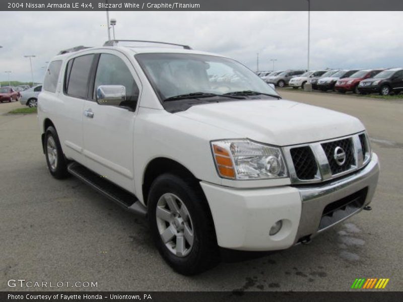 Blizzard White / Graphite/Titanium 2004 Nissan Armada LE 4x4