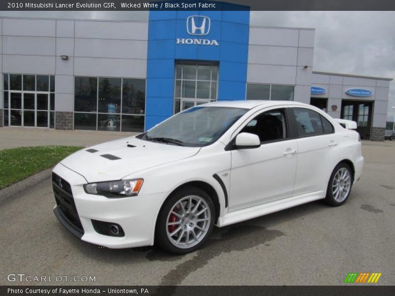 Wicked White / Black Sport Fabric 2010 Mitsubishi Lancer Evolution GSR