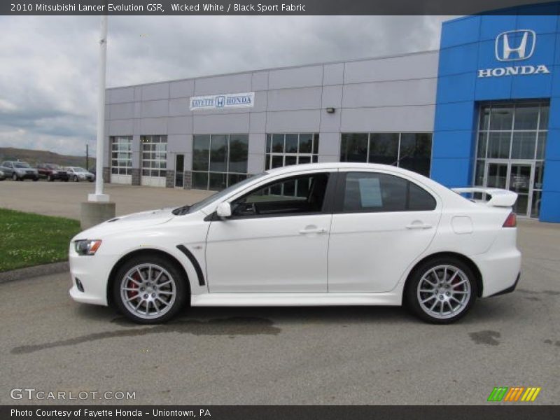 Wicked White / Black Sport Fabric 2010 Mitsubishi Lancer Evolution GSR
