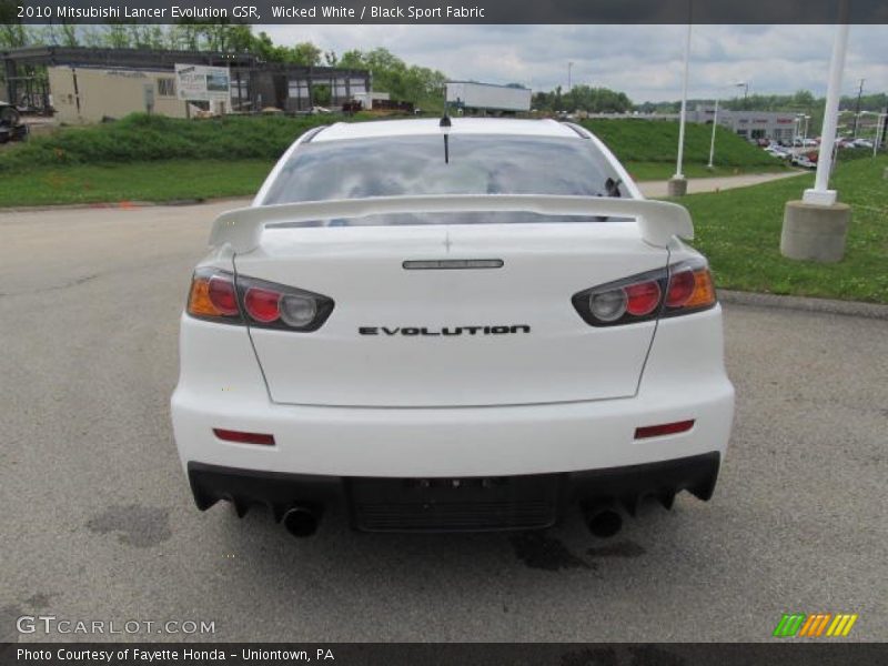 Wicked White / Black Sport Fabric 2010 Mitsubishi Lancer Evolution GSR