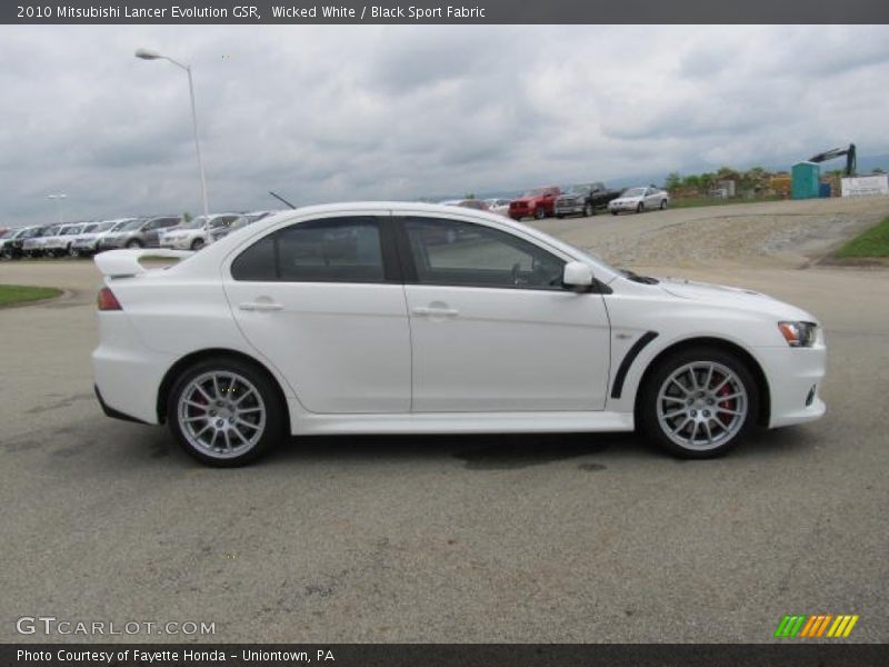 Wicked White / Black Sport Fabric 2010 Mitsubishi Lancer Evolution GSR
