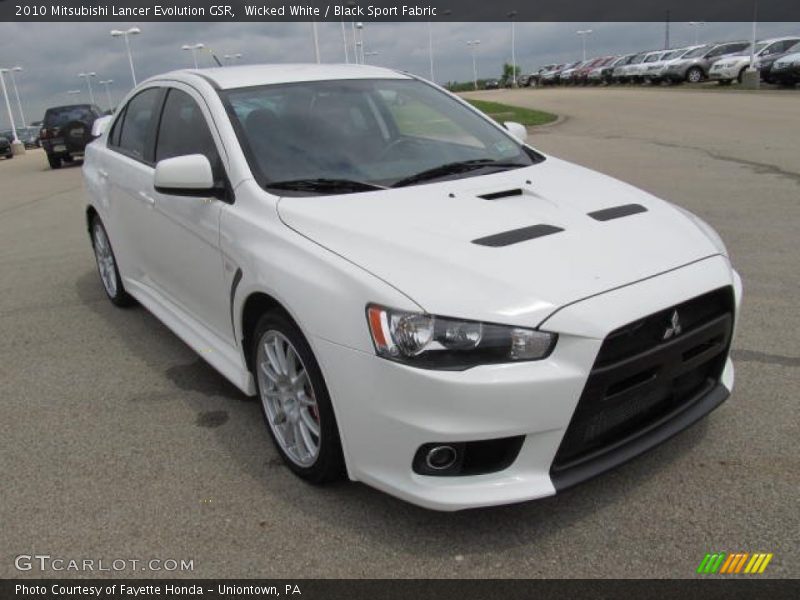 Wicked White / Black Sport Fabric 2010 Mitsubishi Lancer Evolution GSR