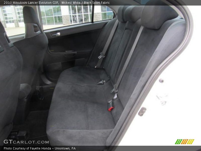 Wicked White / Black Sport Fabric 2010 Mitsubishi Lancer Evolution GSR