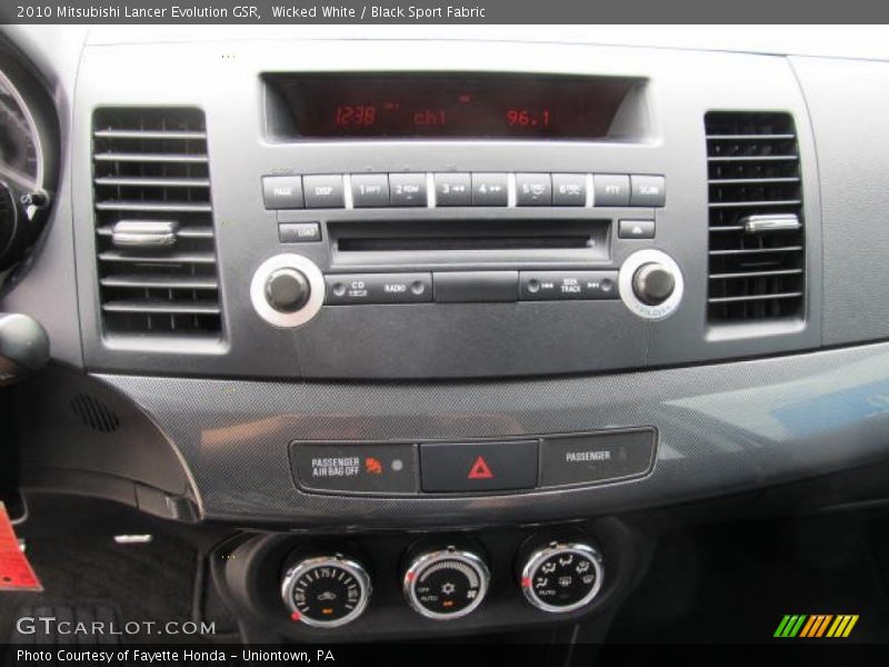 Wicked White / Black Sport Fabric 2010 Mitsubishi Lancer Evolution GSR