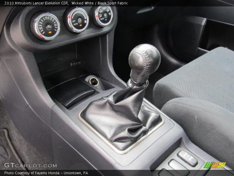 Wicked White / Black Sport Fabric 2010 Mitsubishi Lancer Evolution GSR