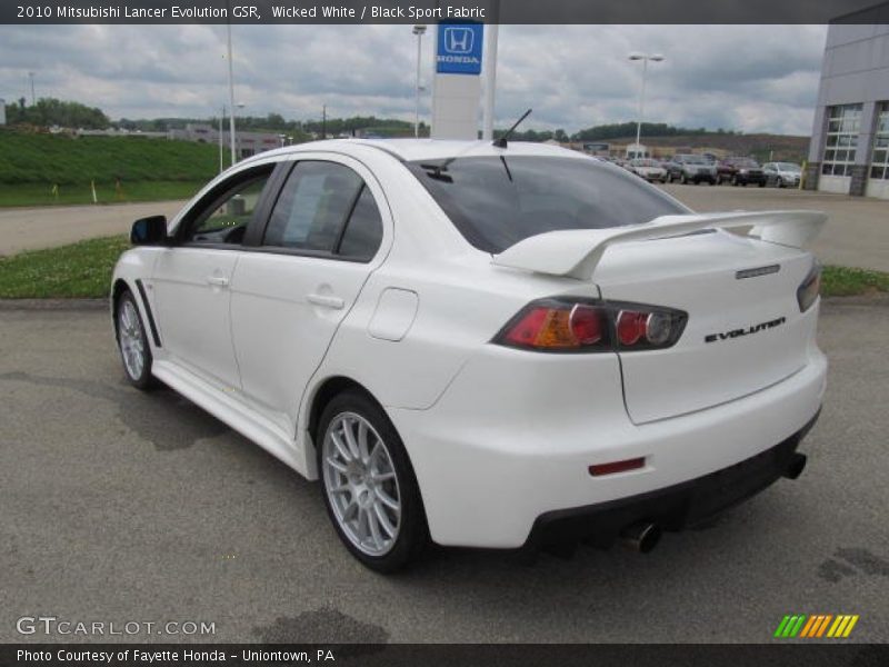 Wicked White / Black Sport Fabric 2010 Mitsubishi Lancer Evolution GSR