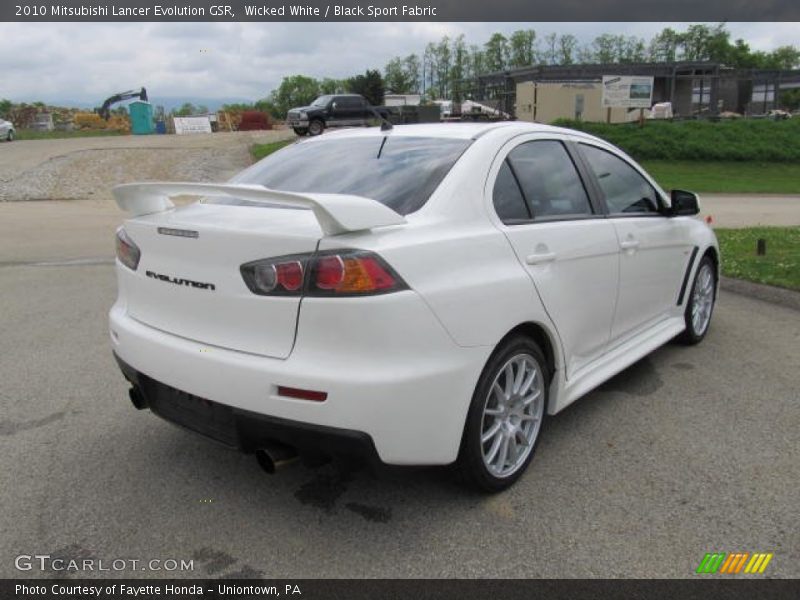 Wicked White / Black Sport Fabric 2010 Mitsubishi Lancer Evolution GSR