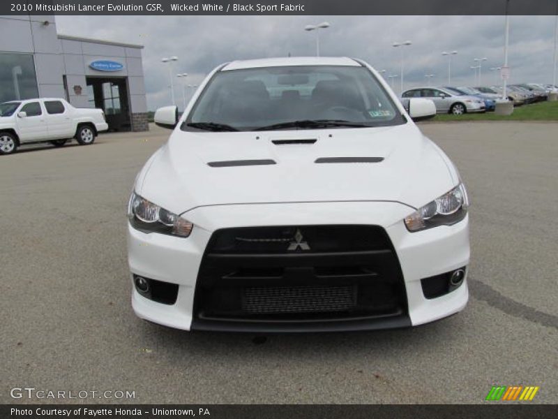 Wicked White / Black Sport Fabric 2010 Mitsubishi Lancer Evolution GSR