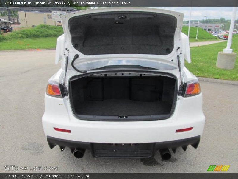 Wicked White / Black Sport Fabric 2010 Mitsubishi Lancer Evolution GSR