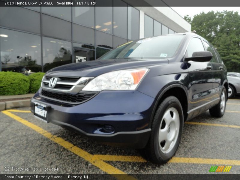 Royal Blue Pearl / Black 2010 Honda CR-V LX AWD