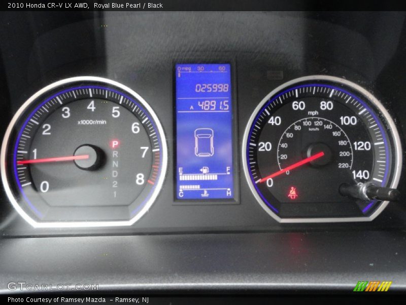 Royal Blue Pearl / Black 2010 Honda CR-V LX AWD