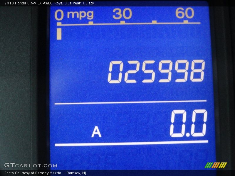 Royal Blue Pearl / Black 2010 Honda CR-V LX AWD