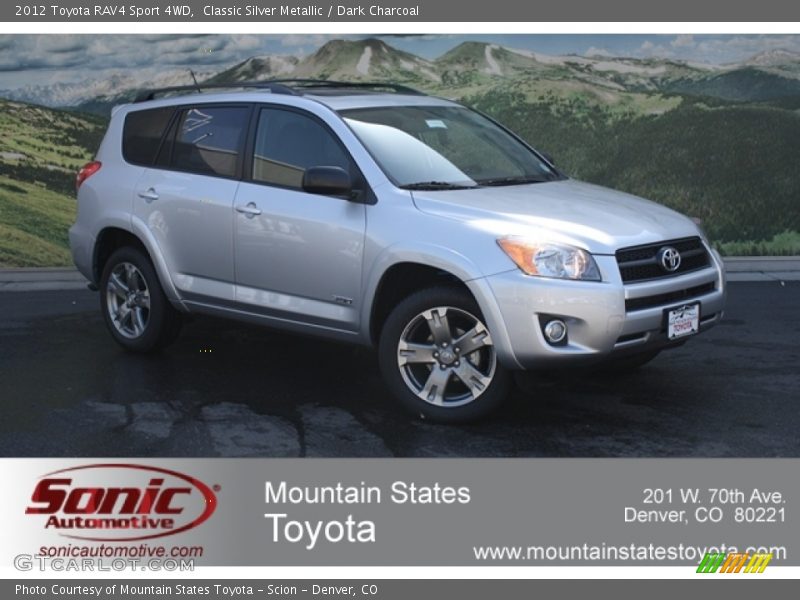 Classic Silver Metallic / Dark Charcoal 2012 Toyota RAV4 Sport 4WD