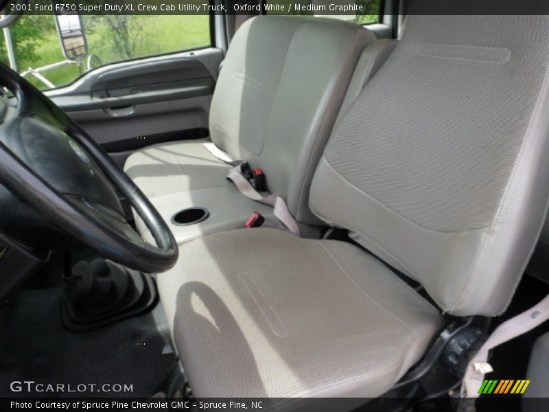  2001 F750 Super Duty XL Crew Cab Utility Truck Medium Graphite Interior