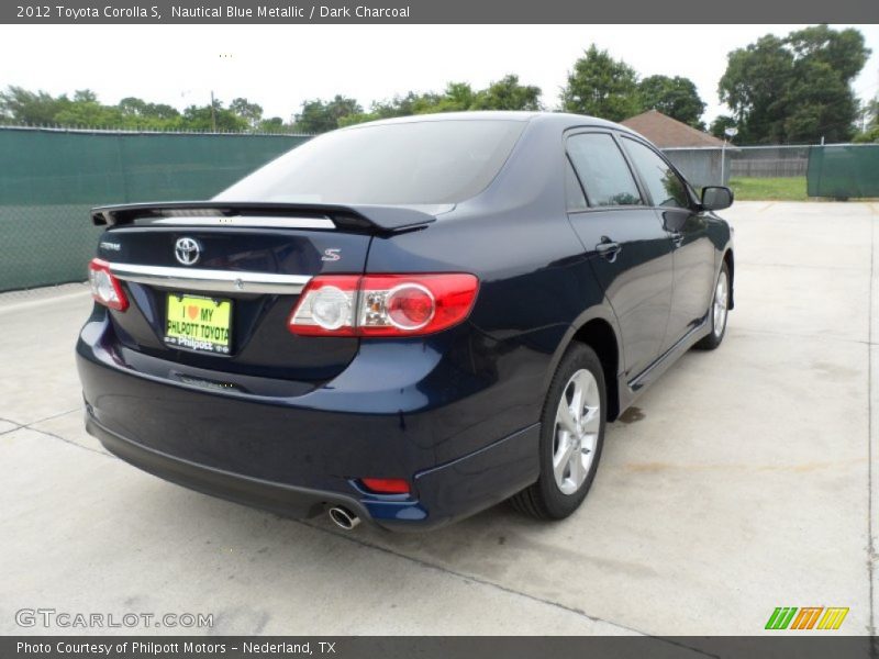 Nautical Blue Metallic / Dark Charcoal 2012 Toyota Corolla S