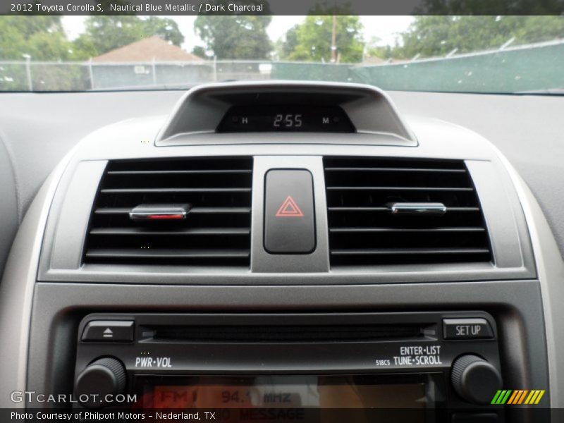Nautical Blue Metallic / Dark Charcoal 2012 Toyota Corolla S
