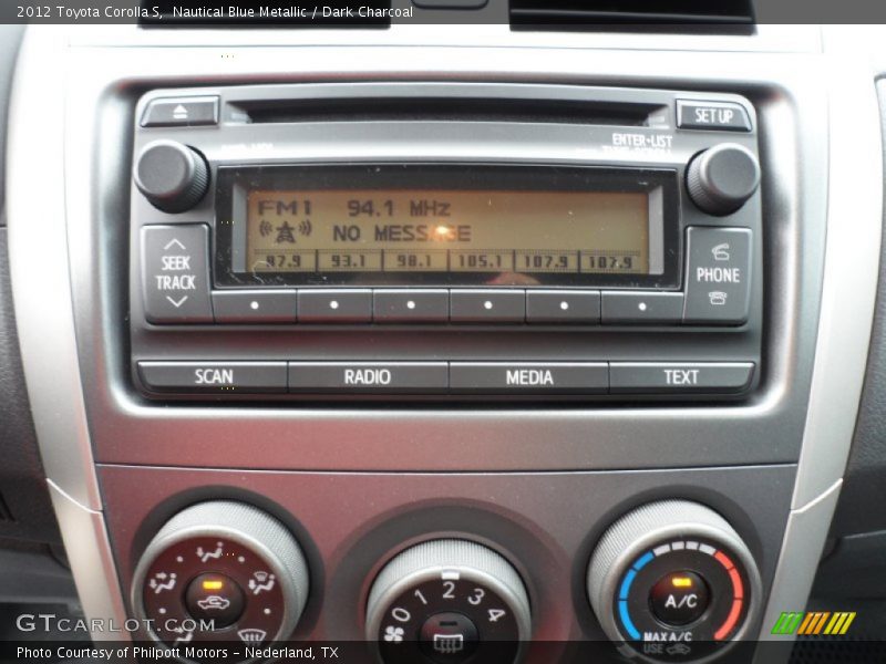 Nautical Blue Metallic / Dark Charcoal 2012 Toyota Corolla S