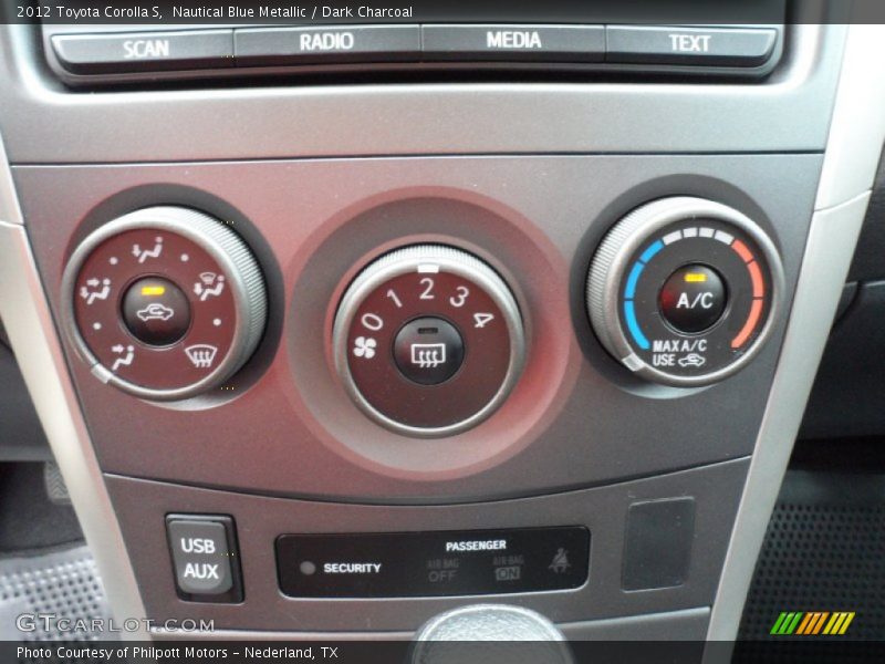 Nautical Blue Metallic / Dark Charcoal 2012 Toyota Corolla S