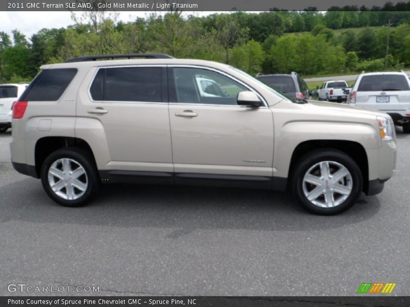 Gold Mist Metallic / Light Titanium 2011 GMC Terrain SLE AWD