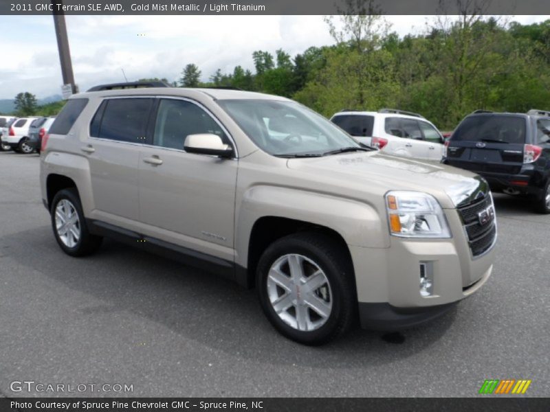 Gold Mist Metallic / Light Titanium 2011 GMC Terrain SLE AWD