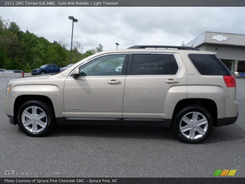 Gold Mist Metallic / Light Titanium 2011 GMC Terrain SLE AWD
