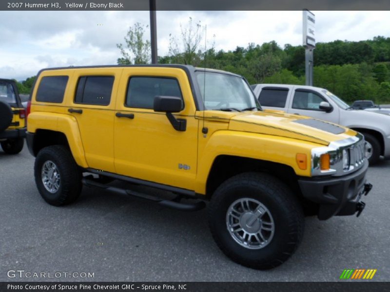 Yellow / Ebony Black 2007 Hummer H3