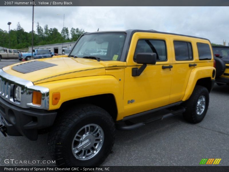 Yellow / Ebony Black 2007 Hummer H3