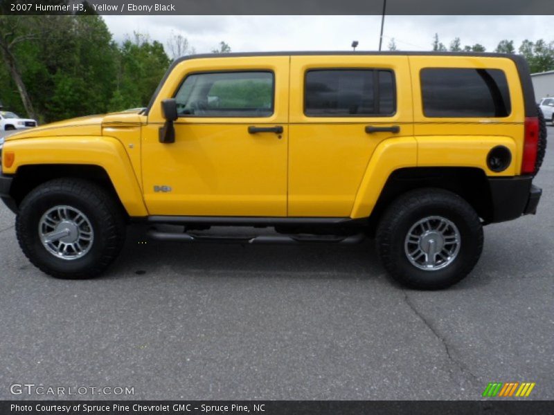Yellow / Ebony Black 2007 Hummer H3