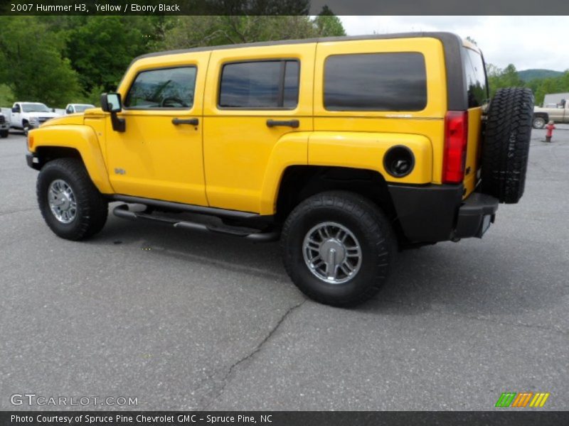 Yellow / Ebony Black 2007 Hummer H3