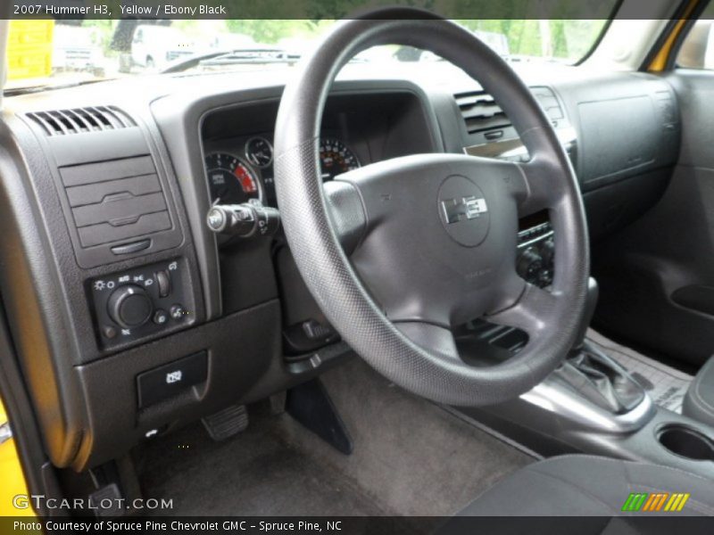 Yellow / Ebony Black 2007 Hummer H3