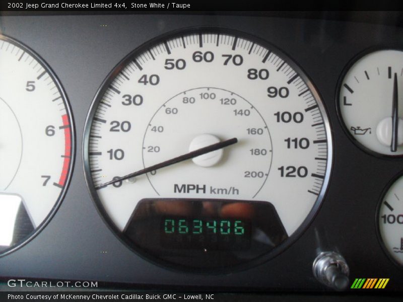 Stone White / Taupe 2002 Jeep Grand Cherokee Limited 4x4