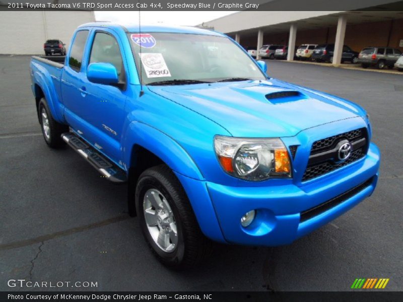 Speedway Blue / Graphite Gray 2011 Toyota Tacoma V6 TRD Sport Access Cab 4x4