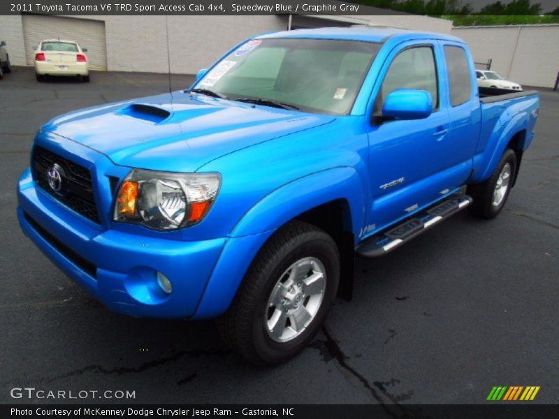 Speedway Blue / Graphite Gray 2011 Toyota Tacoma V6 TRD Sport Access Cab 4x4