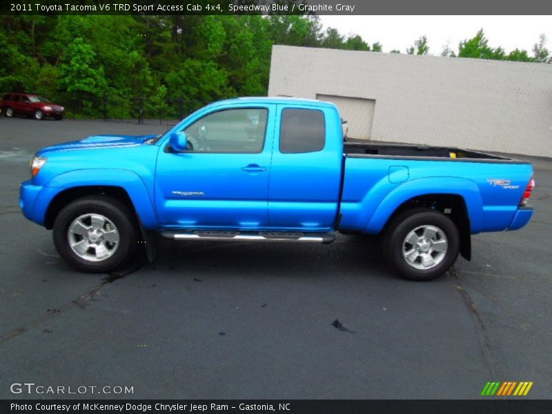 Speedway Blue / Graphite Gray 2011 Toyota Tacoma V6 TRD Sport Access Cab 4x4