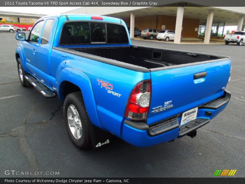 Speedway Blue / Graphite Gray 2011 Toyota Tacoma V6 TRD Sport Access Cab 4x4