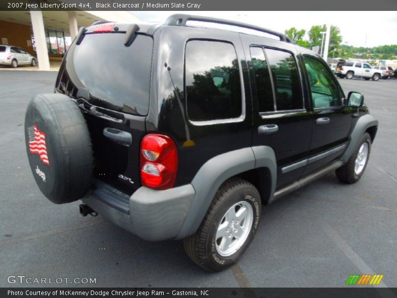 Black Clearcoat / Medium Slate Gray 2007 Jeep Liberty Sport 4x4