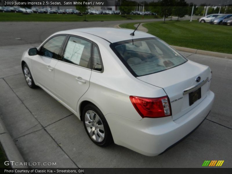 Satin White Pearl / Ivory 2009 Subaru Impreza 2.5i Sedan