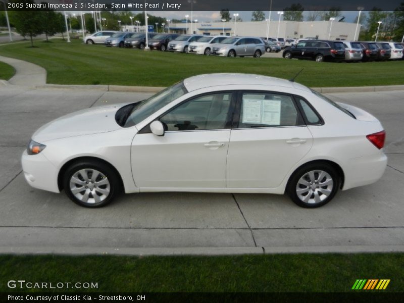 Satin White Pearl / Ivory 2009 Subaru Impreza 2.5i Sedan