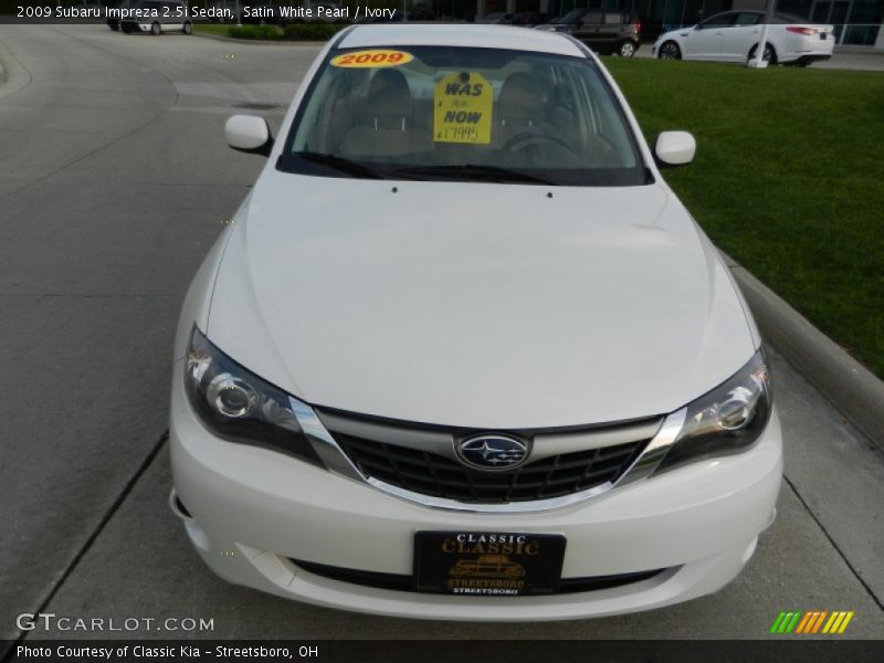 Satin White Pearl / Ivory 2009 Subaru Impreza 2.5i Sedan