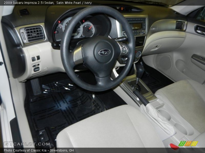 Satin White Pearl / Ivory 2009 Subaru Impreza 2.5i Sedan
