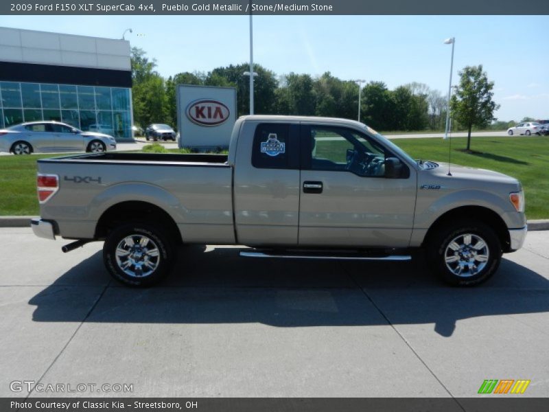 Pueblo Gold Metallic / Stone/Medium Stone 2009 Ford F150 XLT SuperCab 4x4
